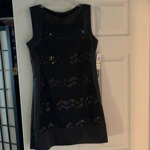 Sequin & satin dress